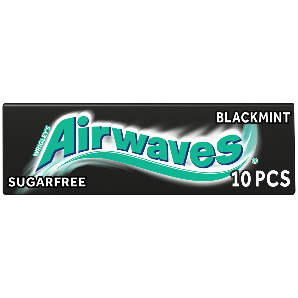 Airwaves Black Mint Flavour Sugarfree Chewing Gum 10 Pieces