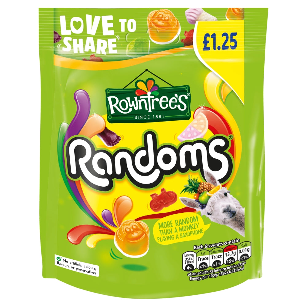 Rowntree's Randoms Sweets Sharing Bag 120g £1.25 PMP