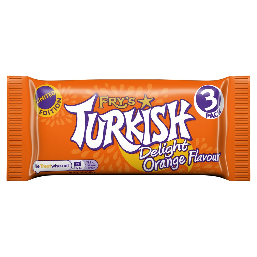 Fry's Limited Edition Turkish Delight Orange Flavour 3 Pack 153g