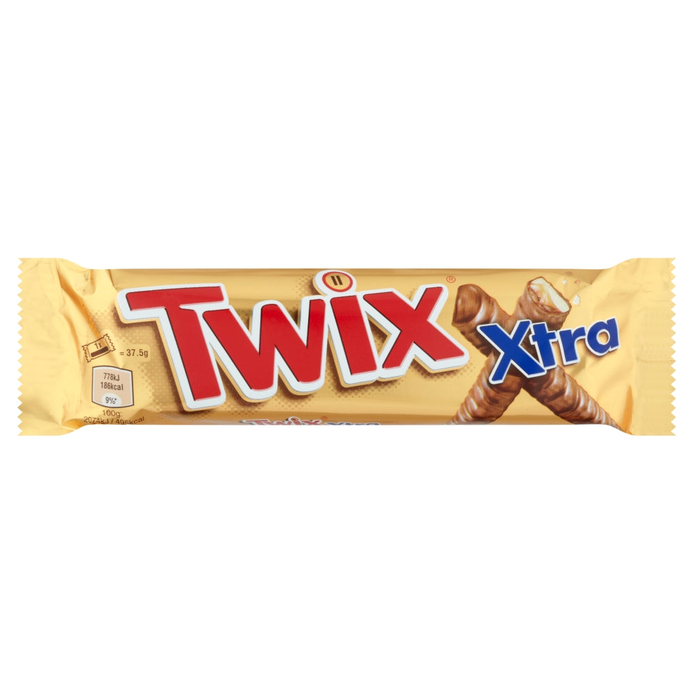 Twix Xtra Milk Chocolate Biscuit Twin Bars 75g