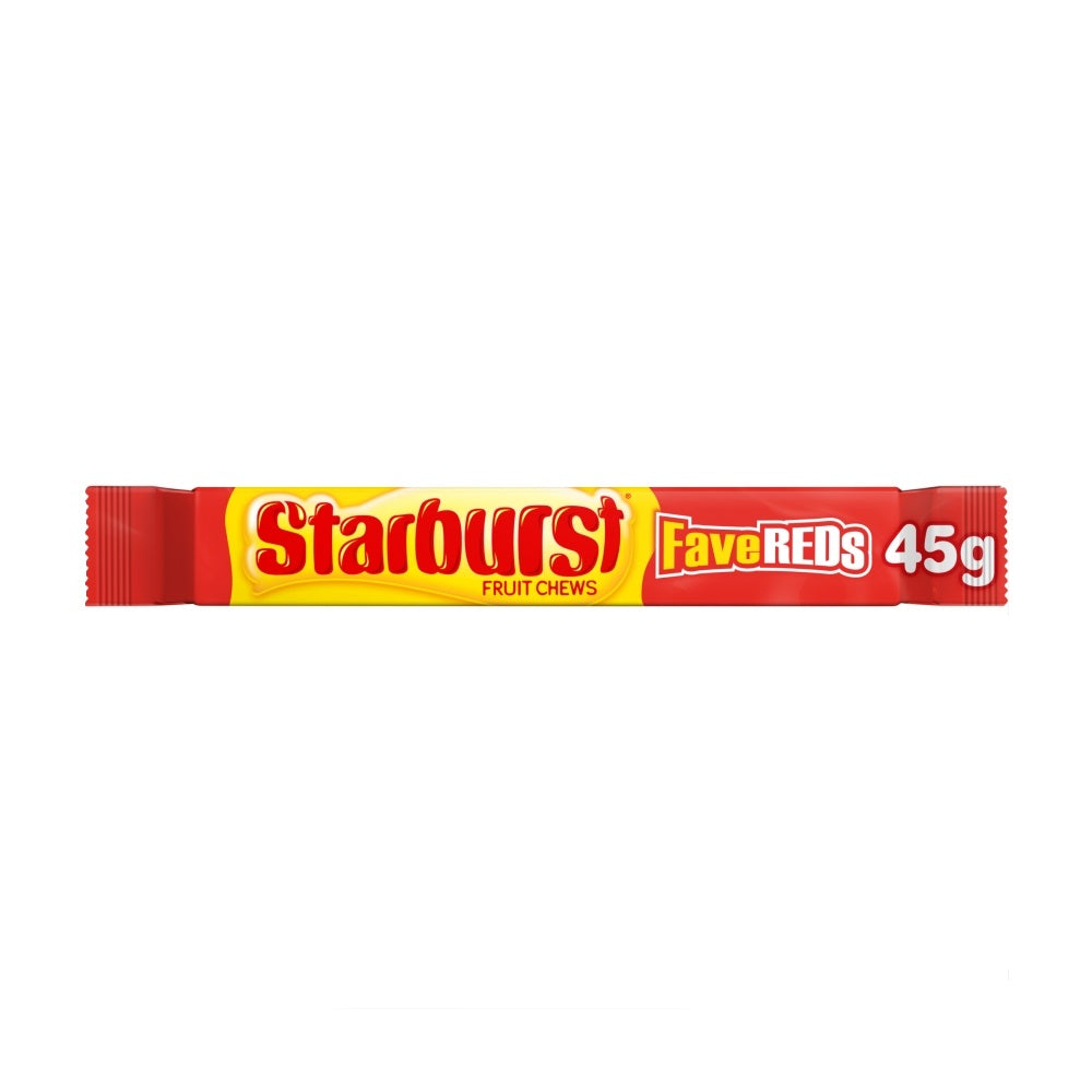 Starburst Fave Reds Vegan Chewy Sweets Fruit Flavoured 45g