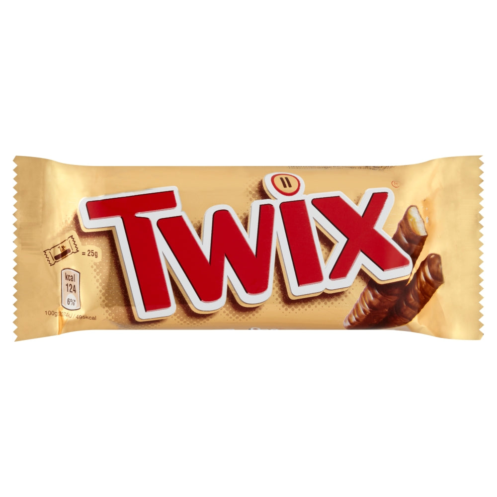 Twix Caramel & Milk Chocolate Fingers Biscuit Snack Bar 50g