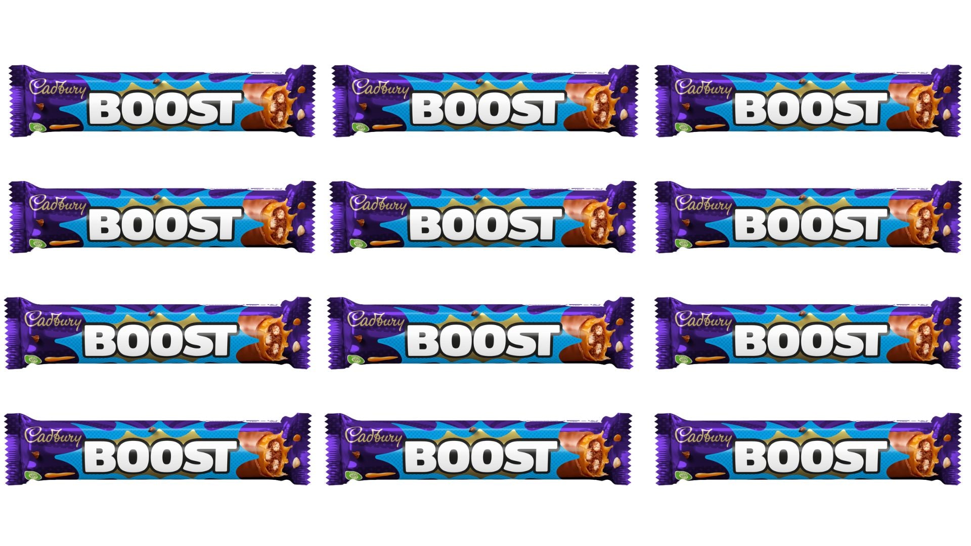 Cadbury Boost Energy Chocolate Bar 48.5 g – Pack of 12 or 24