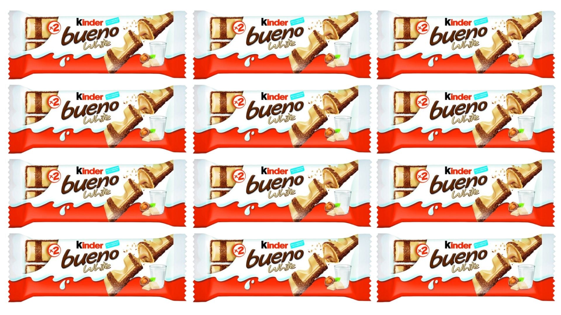 Kinder Bueno White Chocolate Bar 39 g – Pack of 6 or 12